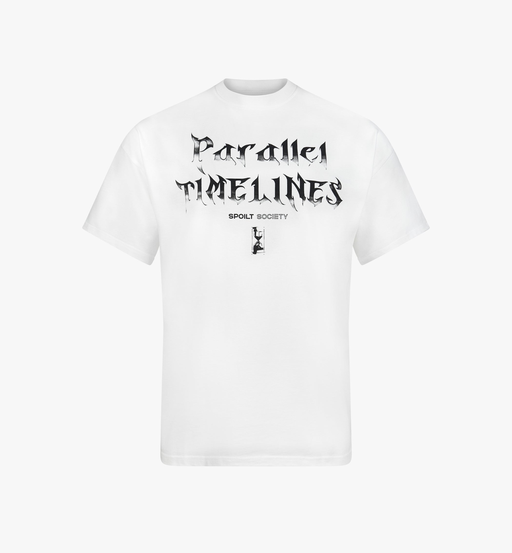 T-Shirt "PARALLEL TIMELINES" white